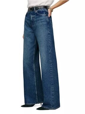 Reformation Cary High Rise Slouchy Wide Leg Jeans in Lanier